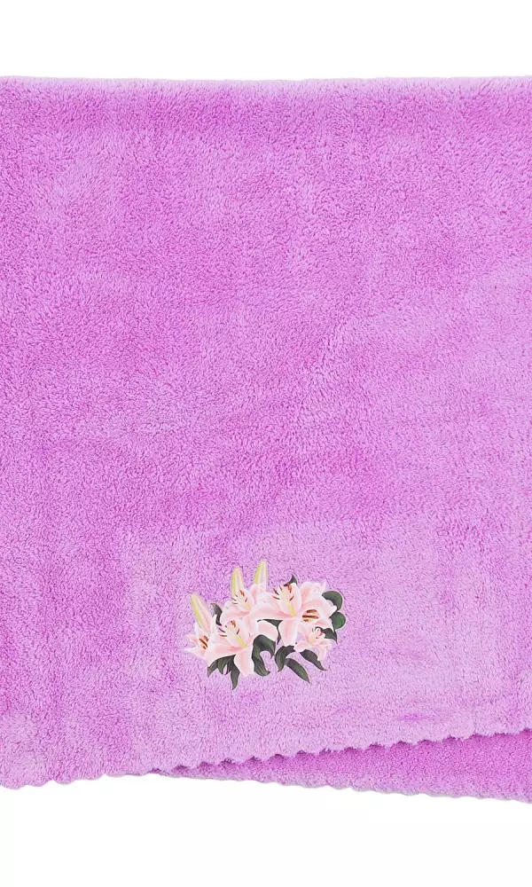 Полотенце микрофибра (цветы) 35х75 см