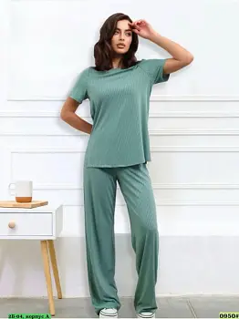 Костюм лапша с брюками домашний женский (р-р 50-60)