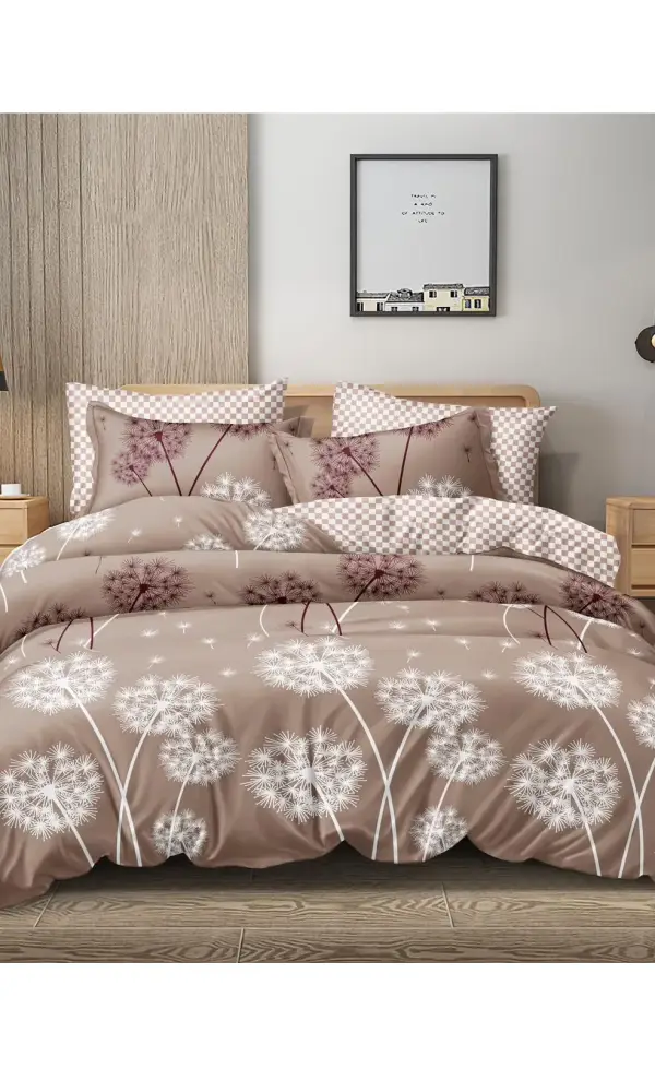 Комплект постельного белья с принтом, поплин (Семейный)