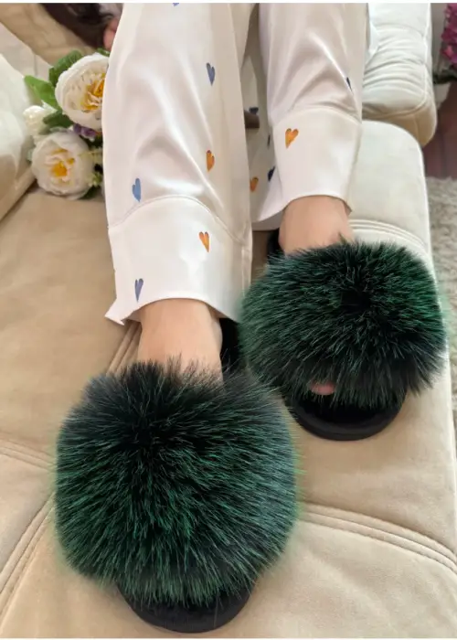 Тапочки меховые открытые женские р-р 36-41