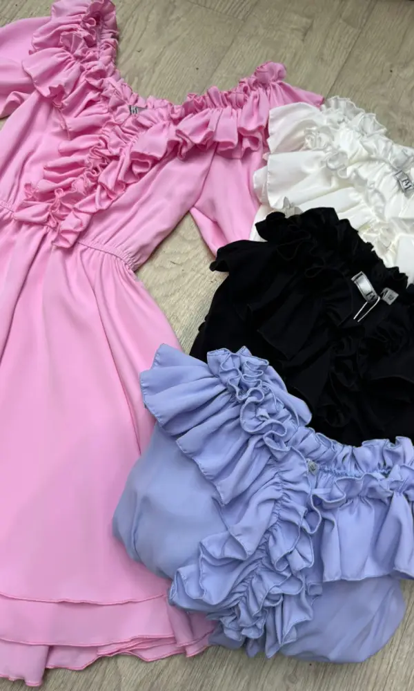 Платье мини с рюшами , женское ( р-р 42-44)