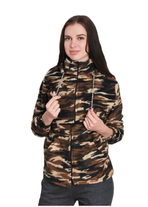 Женская толстовка теплая на флисе , на молнии с капюшоном (р-р 50-60)