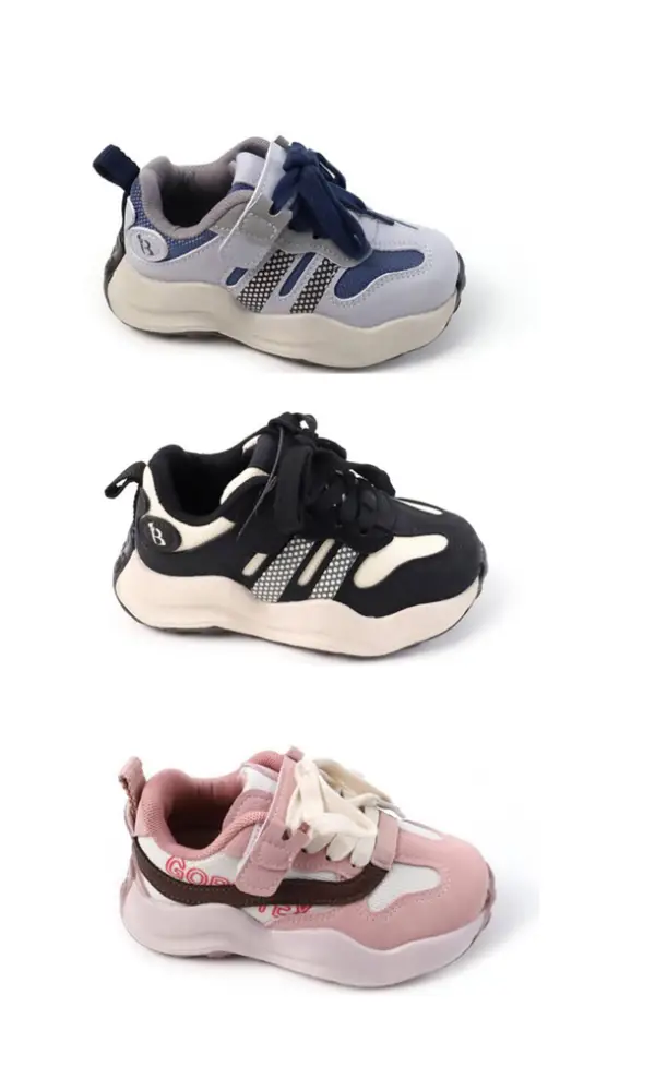 Кроссовки детские на липучке и шнурках (р-р 26-31)