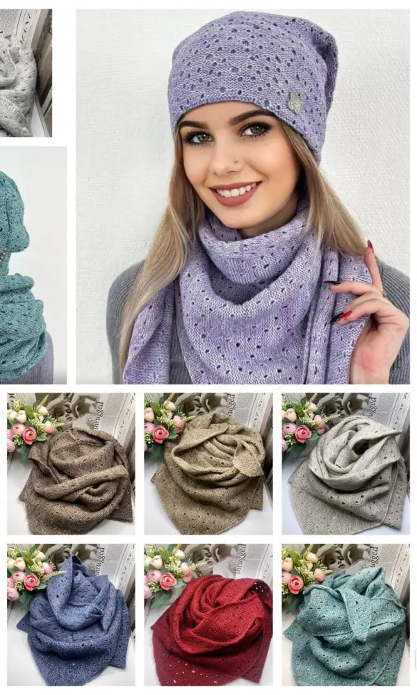 Комплект шапка и снуд