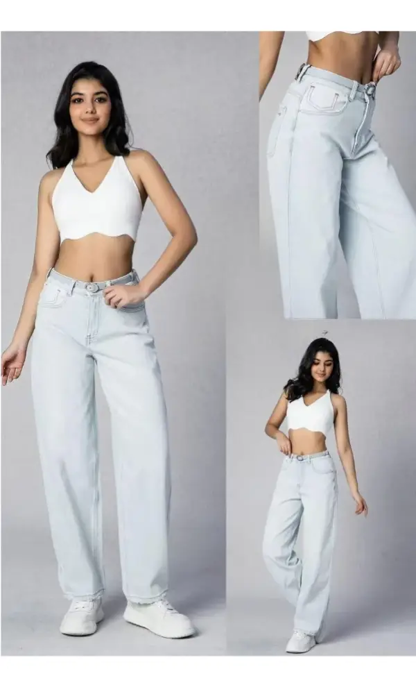 Джинсы багги с бахромой женские (р-р 25-30)