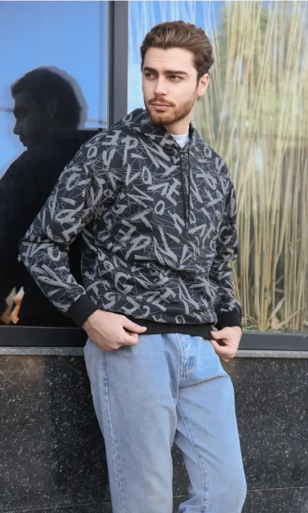 Худи с принтом мужской р-р 46-54