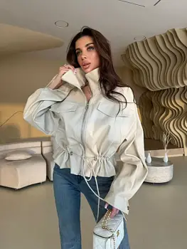 Куртка кожаная бомбер (р-р S M L)