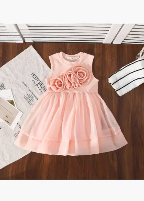 Платье нарядное без рукавов для девочки (р-р 98-122)