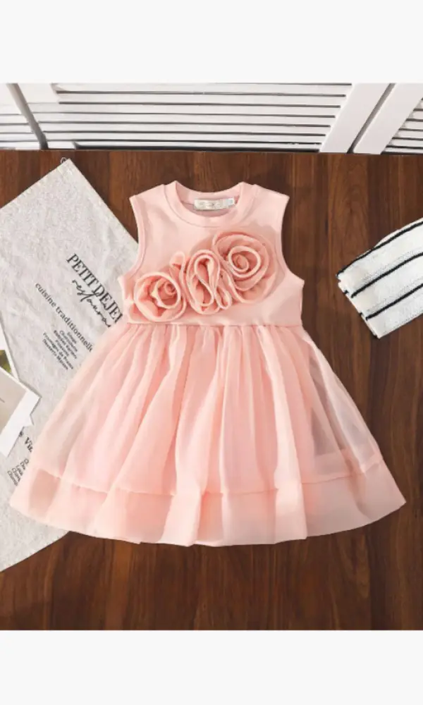 Платье нарядное без рукавов для девочки (р-р 98-122)