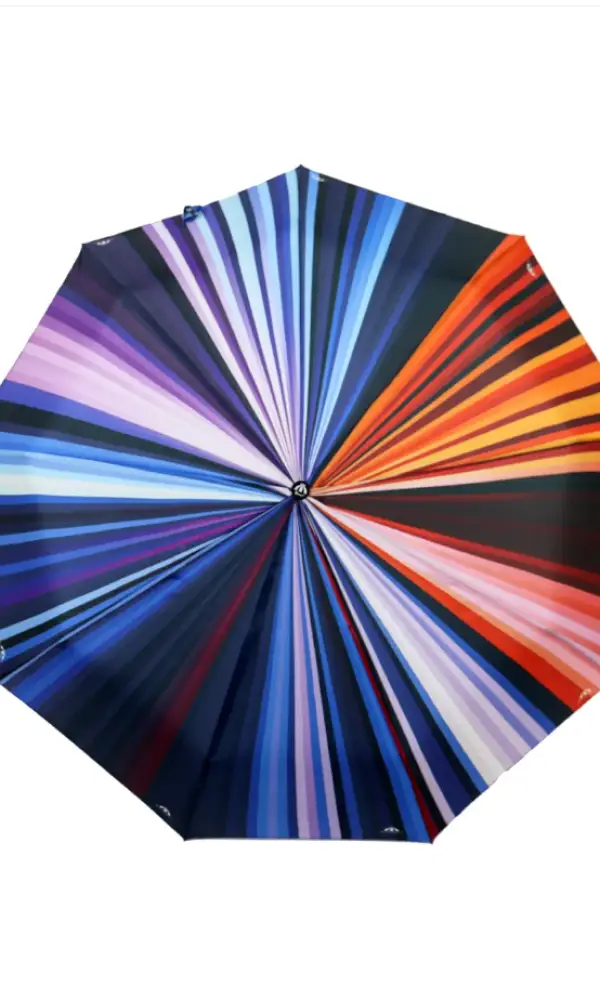Зонт полуавтомат радужный принт (9 спиц)