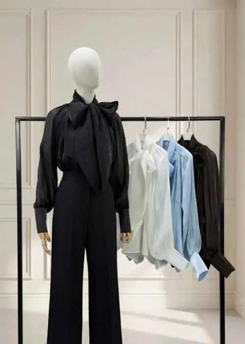 Блузка из органзы женская с бантом (р-р 42-44)