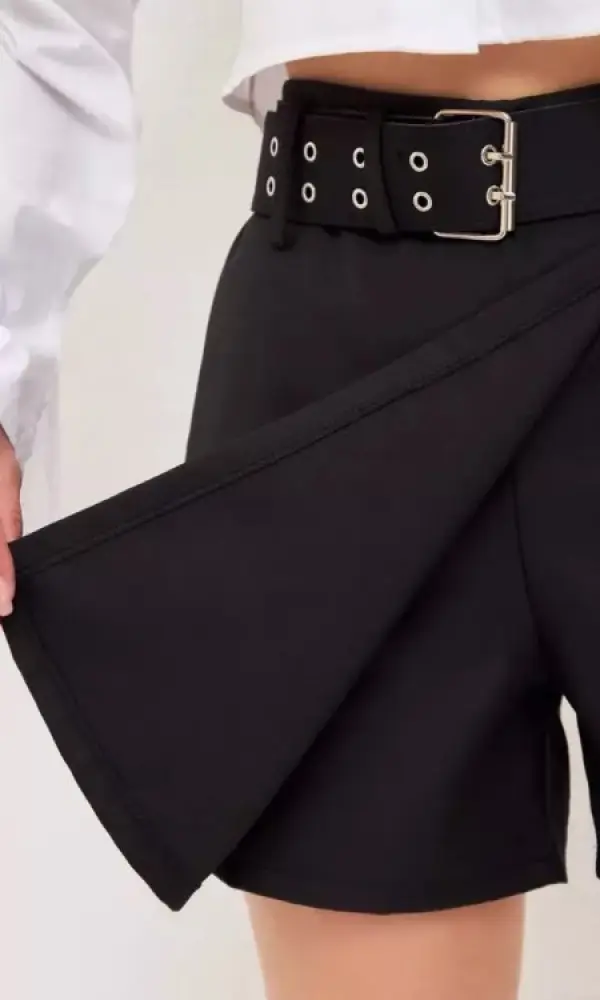 Юбка шорты черные классические (р-р S-XL)
