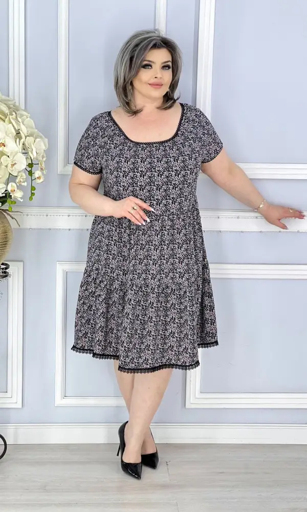 Летнее легкое женское платье в цветок, штапель ( р-р 48-58) 