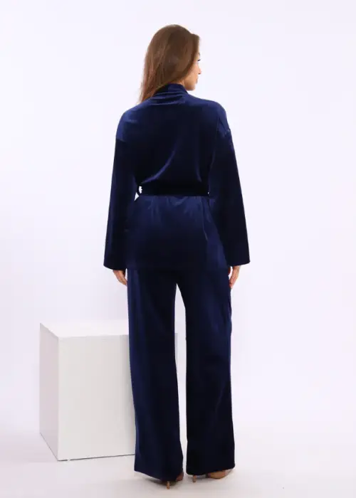 Костюм велюровый кимоно+палаццо р-р 42-52