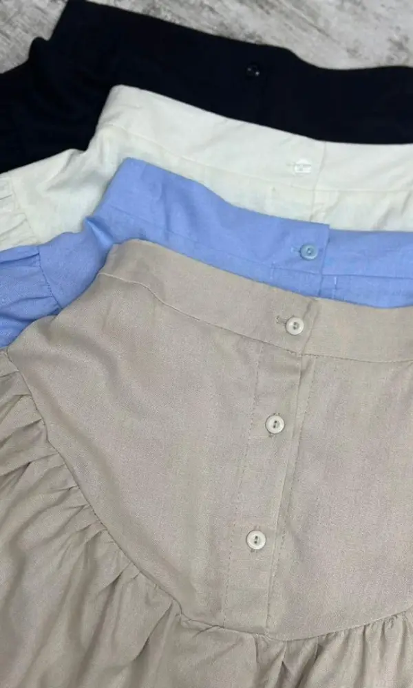 Двойка комплект с пышной юбкой, лен ( р-р 42-44)