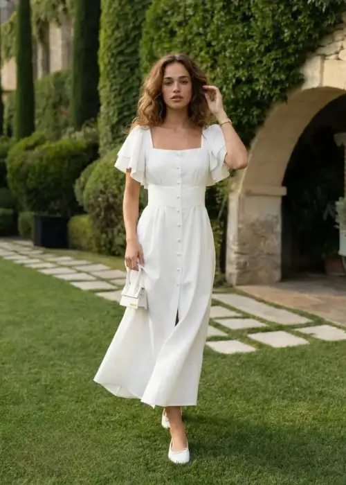 Платье-сарафан на пуговицах, женское (р-р 42-44)