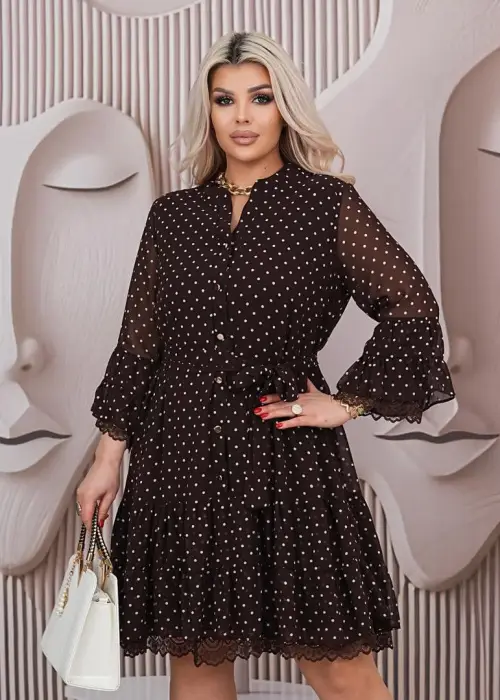 Платье шифоновое с поясом женское р-р 50-56