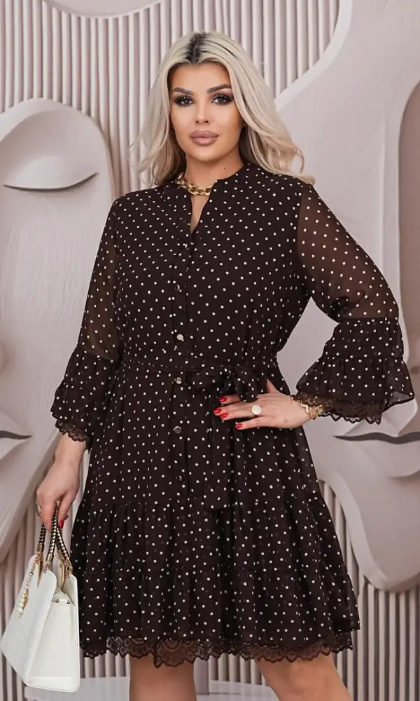 Платье шифоновое с поясом женское р-р 50-56