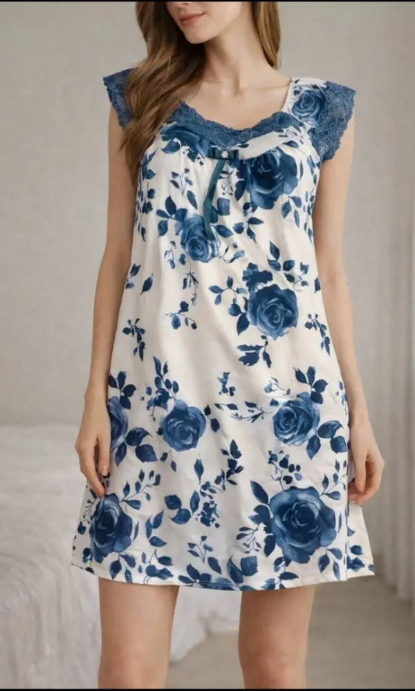 Ночная сорочка женская принт (р-р S-2XL)