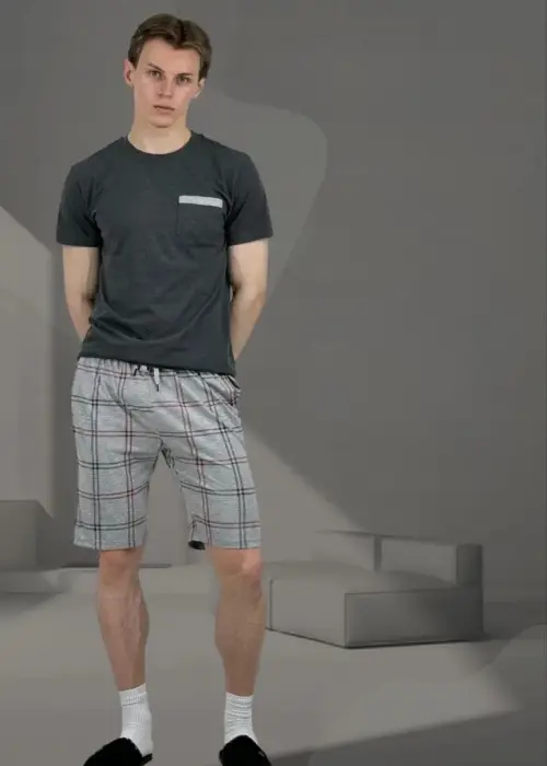 Мужской костюм летний с шортами и футболкой (р-р 48-56)