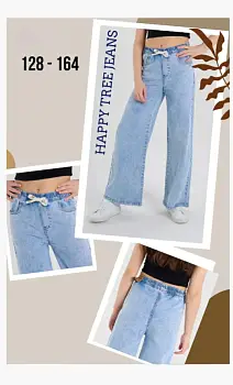 Джинсы палаццо на резинке для девочки (р-р 128-164)