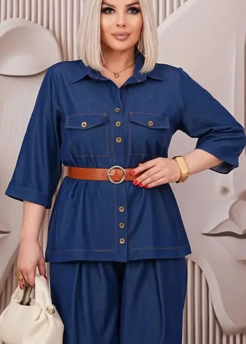 Костюм двойка джинсовый женский (р-р 48-54)