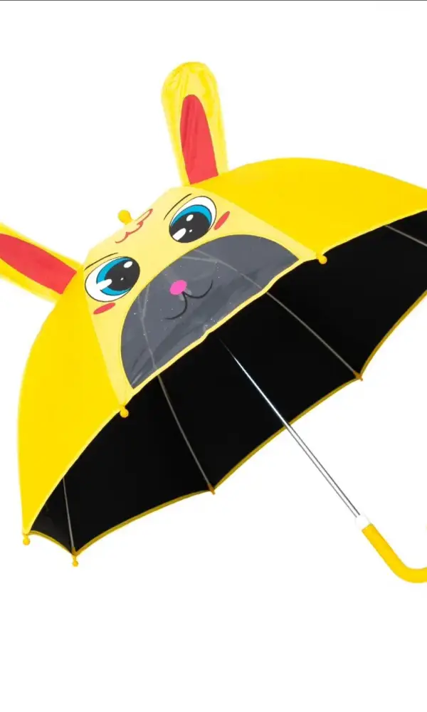 Зонт-трость  детский с ушками, полуавтомат ( 8 спиц)