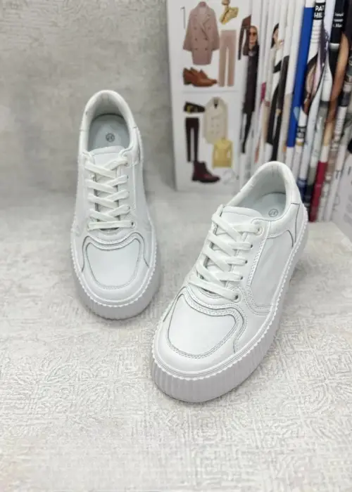 Кеды женские кожаные на высокой платформе (р-р 36-41)