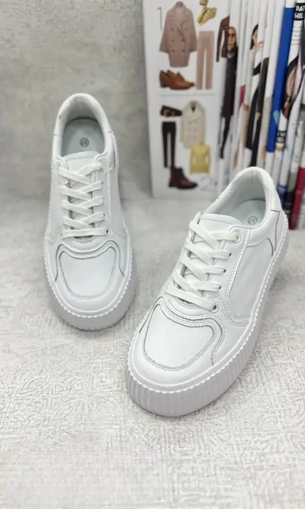 Кеды женские кожаные на высокой платформе (р-р 36-41)