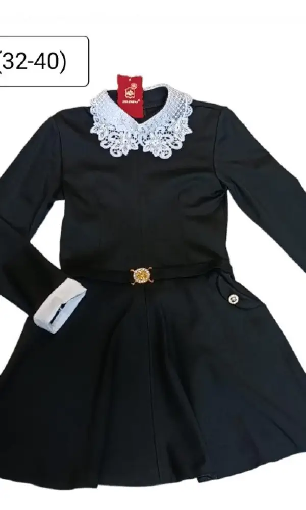 Платье школьное на девочку длинный рукав ( р-р 32-40)