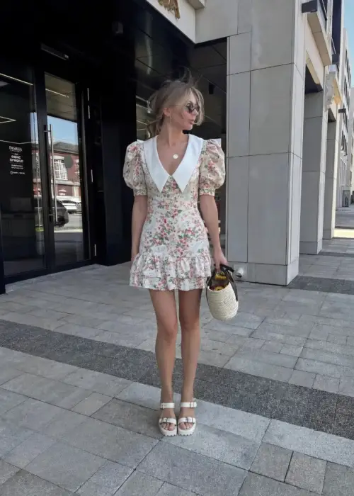 Платье с шёлковым воротником женское (р-р 42-44)