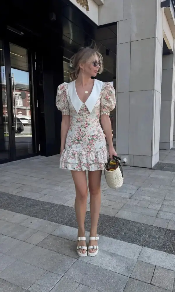 Платье с шёлковым воротником женское (р-р 42-44)