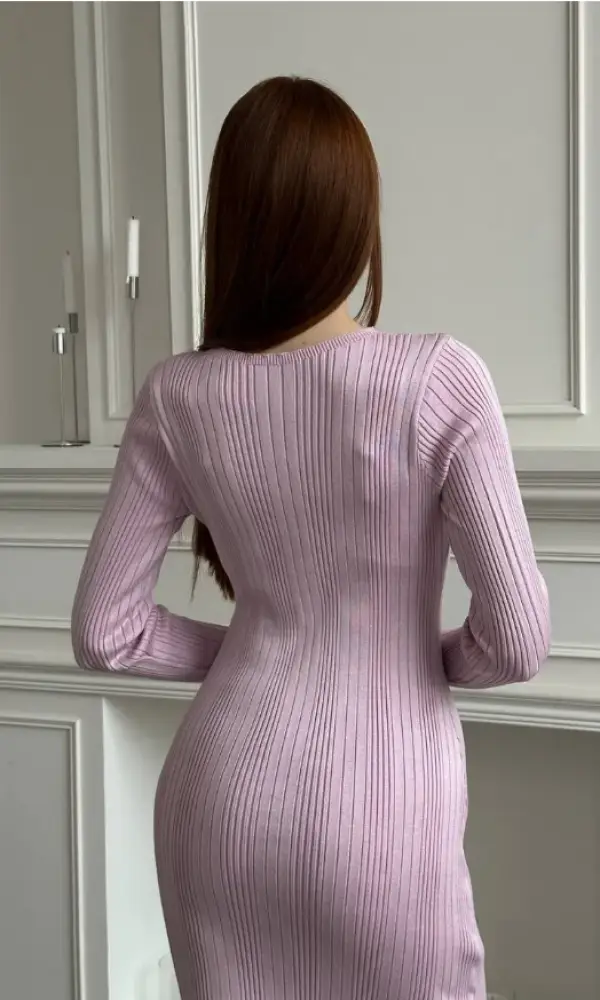 Платье в рубчик миди р-р 42-48