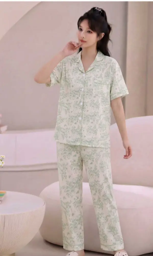 Пижама рубашка-брюки женская р-р 44-50