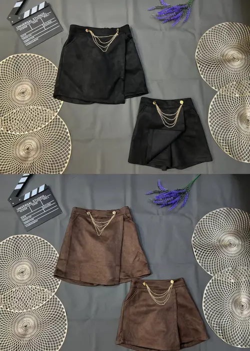 Юбка-шорты замшевая для девочки р-р 30-38