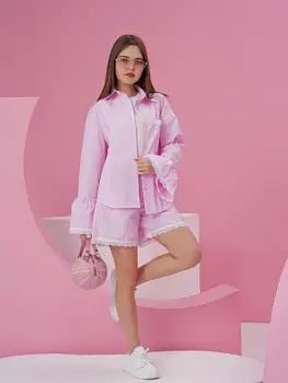Костюм рубашка, шорты и футболка для девочки (р-р 36-44)