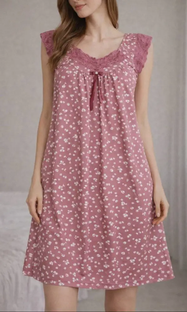 Ночная сорочка женская принт (р-р S-2XL)