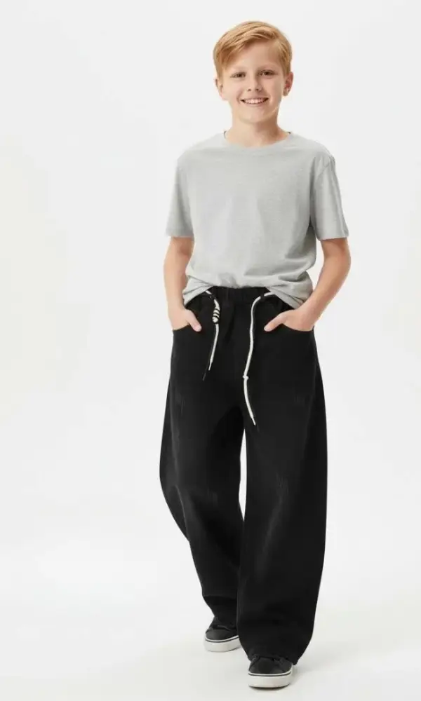 Джинсы широкие на резинке для мальчика (р-р 146-176)