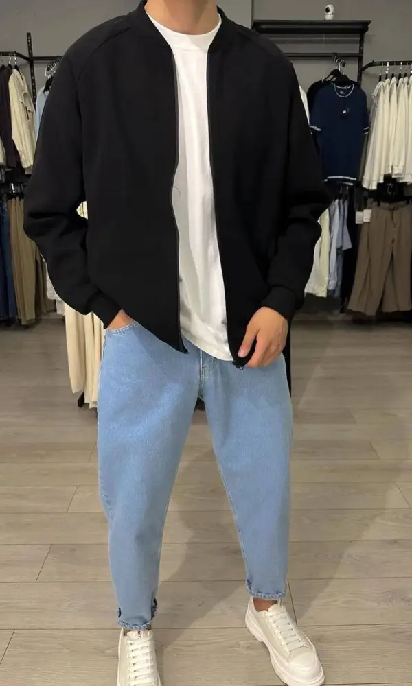 Бомбер на молнии мужской р-р M-3XL