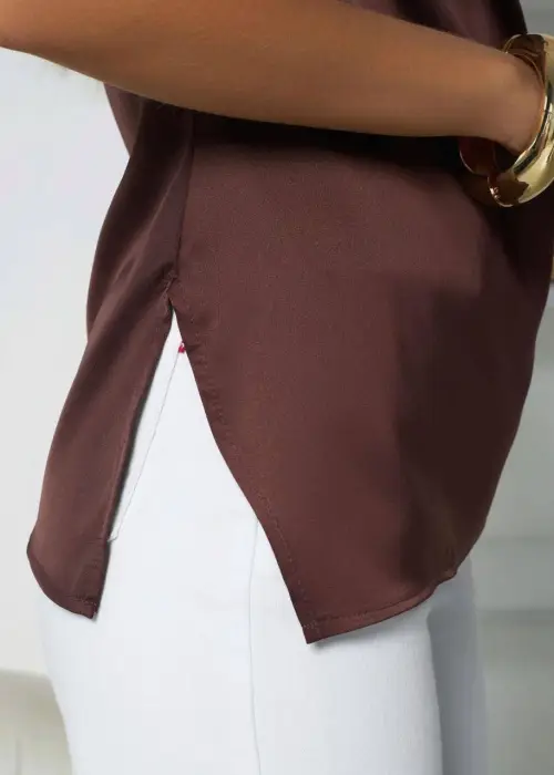 Блузка женская с драпировкой и коротким рукавом р-р 42-48