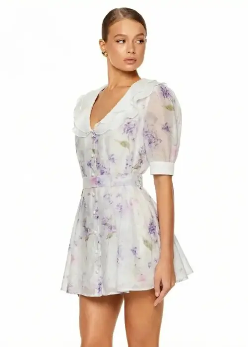 Платье с цветочным принтом мини женское (р-р 42-44)
