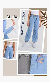 Джинсы на резинке для девочки (р-р 104-134)