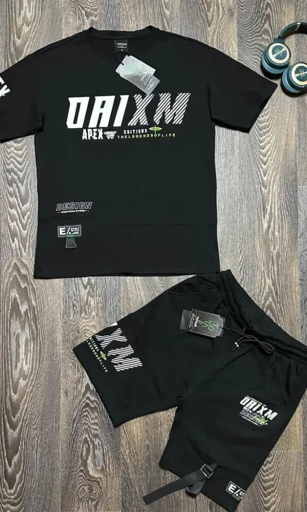 Костюм мужской с шортами , вышивка ( р-р 46-54)