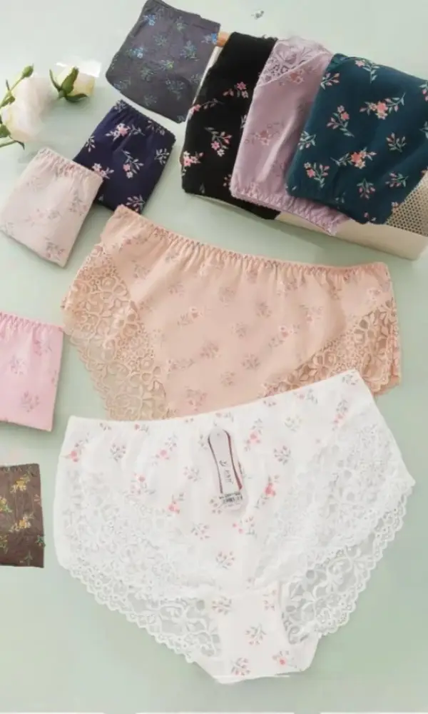 Трусы кружевные с принтом женские (р-р 4XL-6XL)