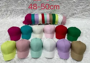 Однотонные цветные бейсболки детские ( р-р 48-50)