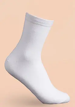 Носки "Белые", однотонные, высокие, женские (р-р 36-41)