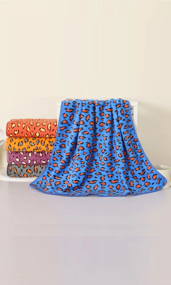 Полотенце кухонное микрофибра с леопардовым принтом 26*48