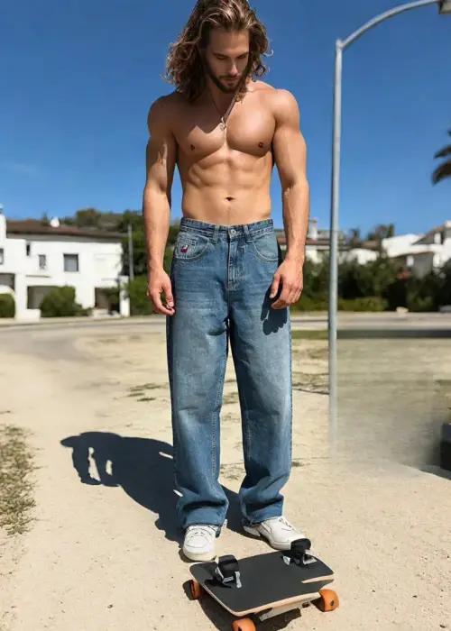 Джинсы багги мужские стрейчевые (р-р 28-36)