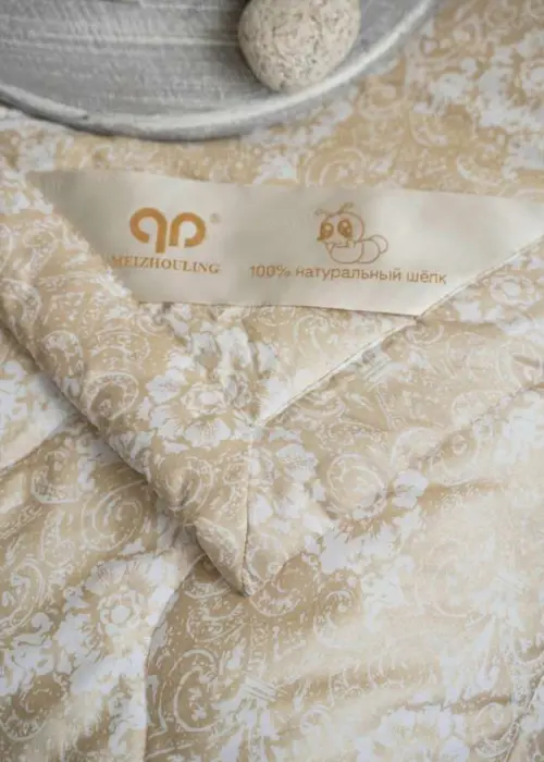Одеяло "Хлопок" с шелковым наполнителем, евро. Со стразами (200х220 см)