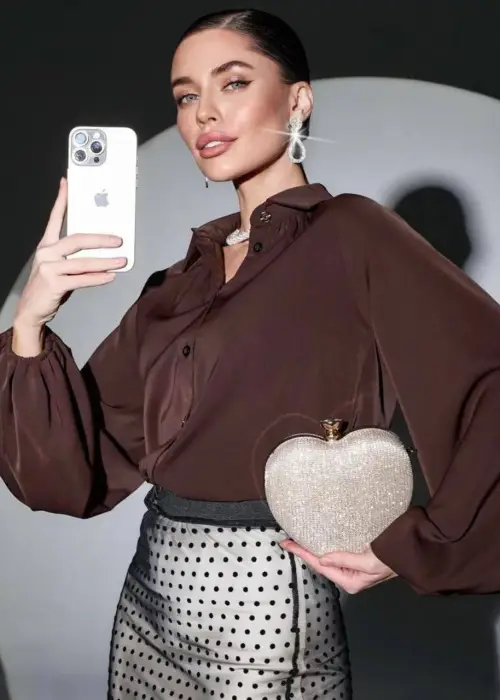 Женская рубашка  с объемными рукавами ( р-р 42-48)